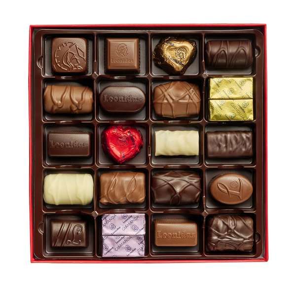 Coffret rouge carré 1 niveau - 300gr
